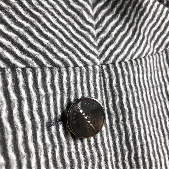 Zara wool retro jacket with big buttons gray and black pattern, wide sleeves  M - Picture 15 of 16